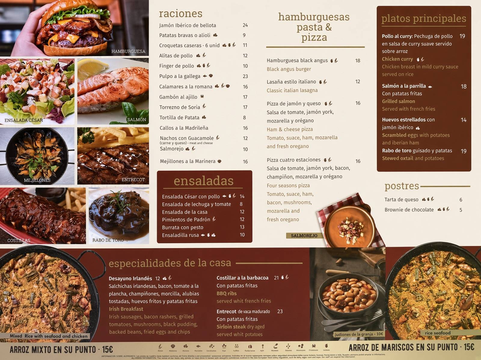 Full menu