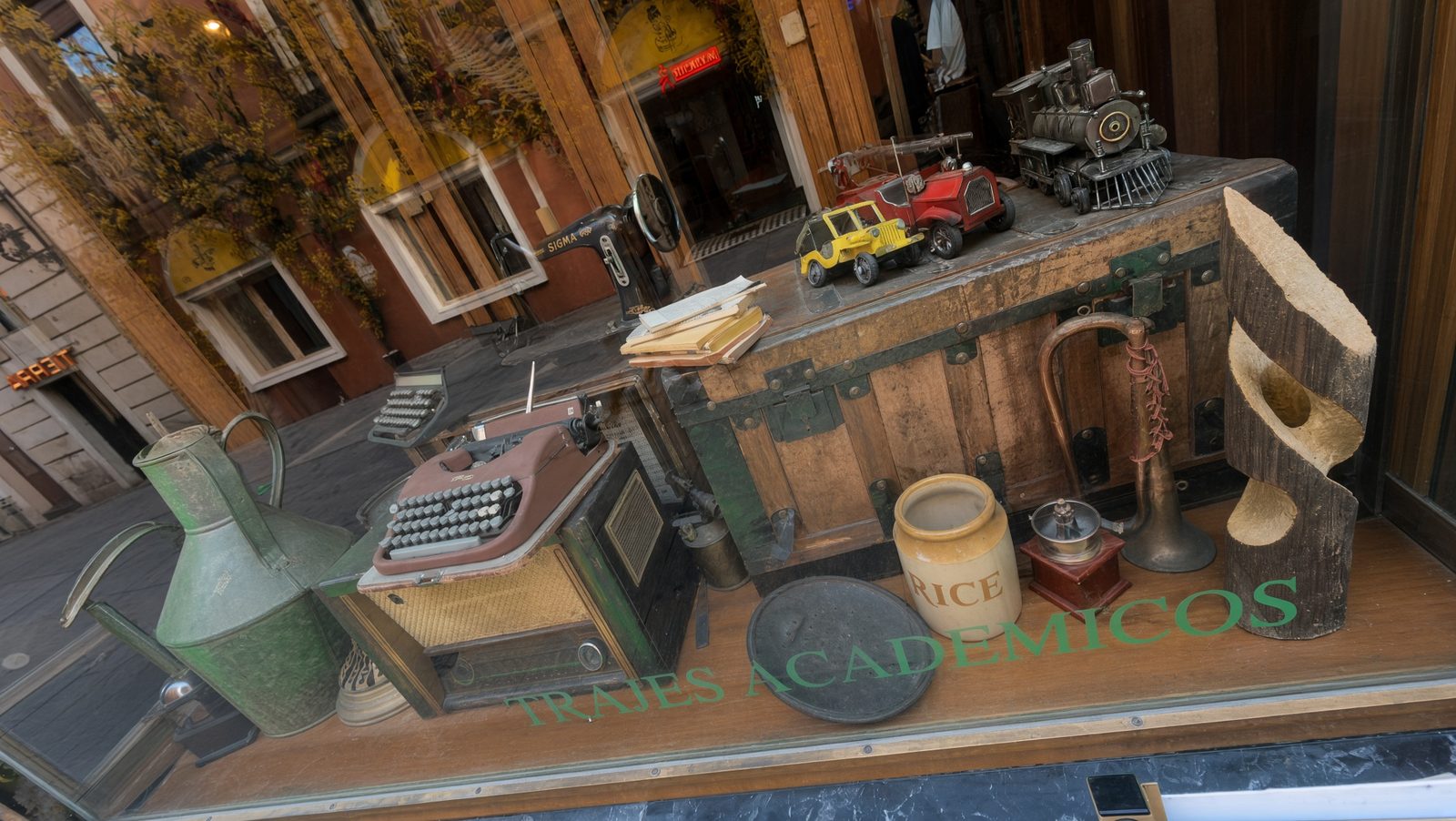 Vintage window display outside Dubliners